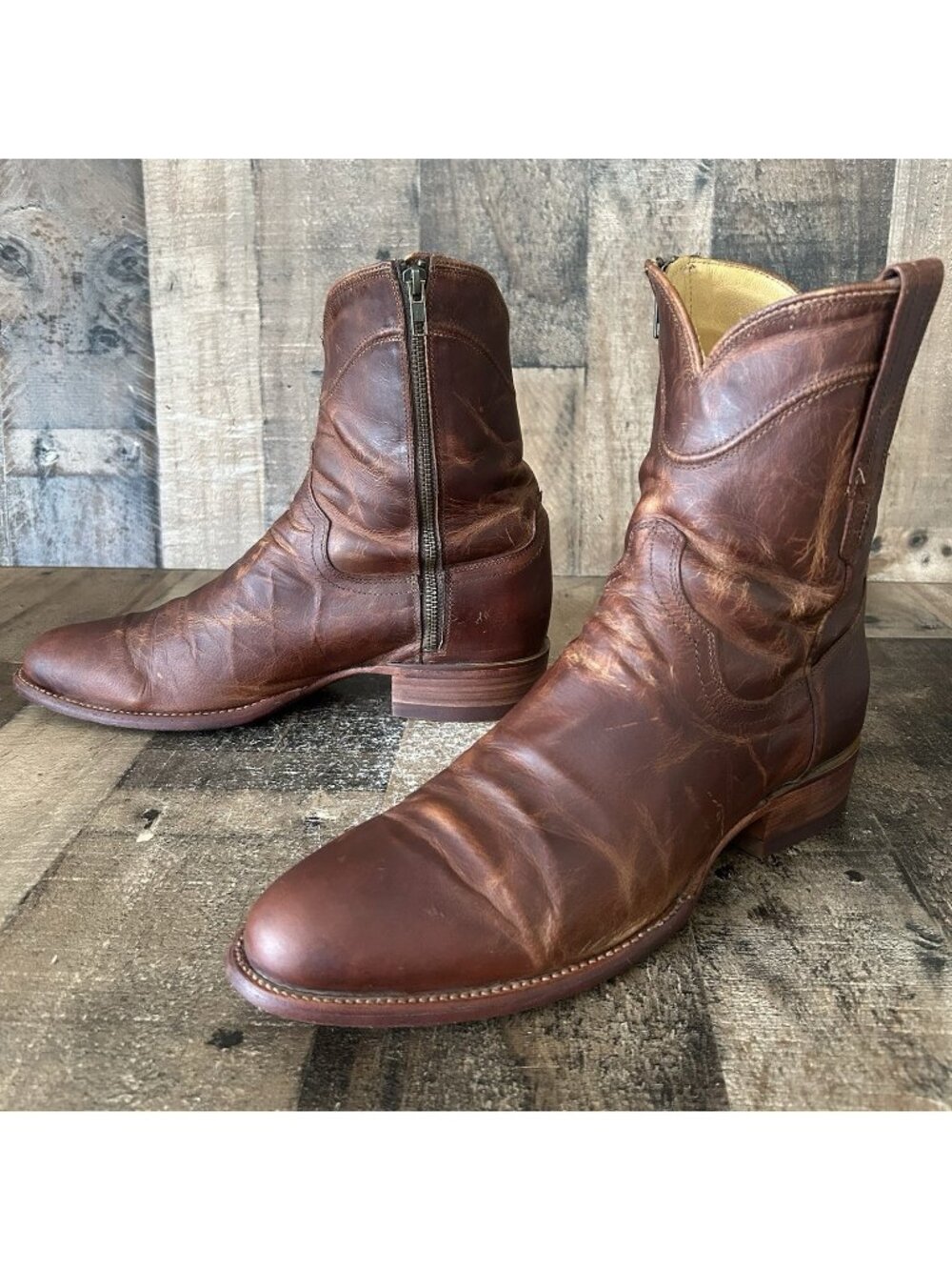 Tecovas The Dean 1012 Distressed Scotch Goat Western Cowboy Boots Mens 11.5 D